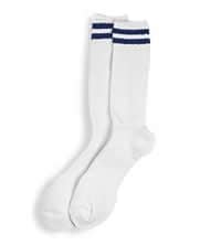 WHITE ACRYLIC CREW LENGTH SOCK